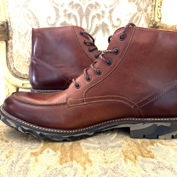 NEW TRUE GRIT BROWN LEATHER LACE UP HIGH TOP CASUAL SHOES   SIZE: 12 - Picture 7 of 12